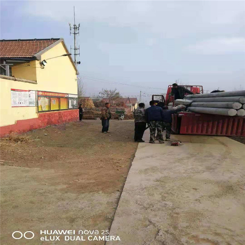 發(fā)往日照莒縣二十根12米預應力電線桿客戶反饋